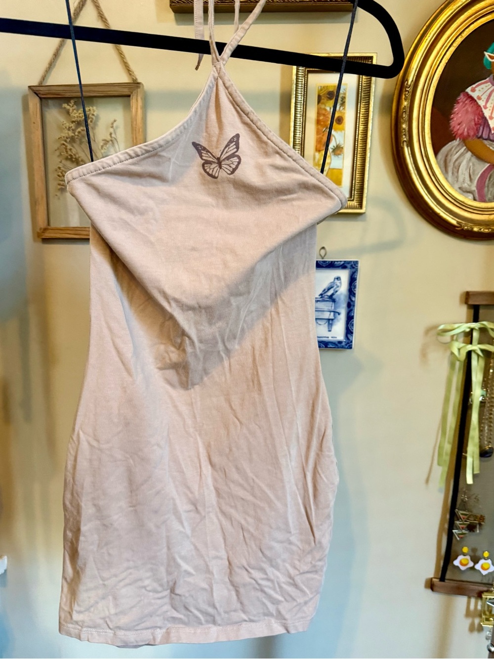 H&M Halter Butterfly Mini Dress